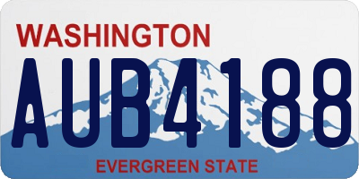WA license plate AUB4188