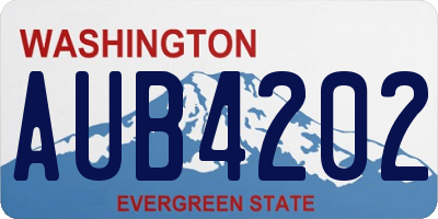 WA license plate AUB4202