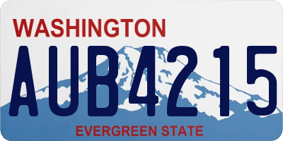 WA license plate AUB4215