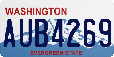 WA license plate AUB4269