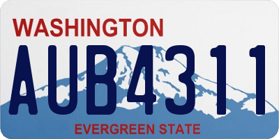 WA license plate AUB4311