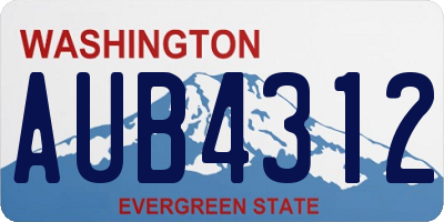WA license plate AUB4312