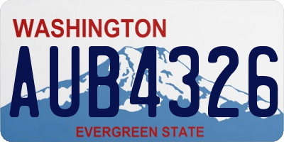 WA license plate AUB4326