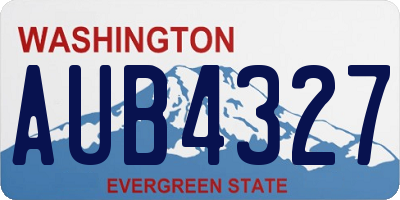 WA license plate AUB4327