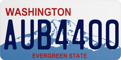WA license plate AUB4400