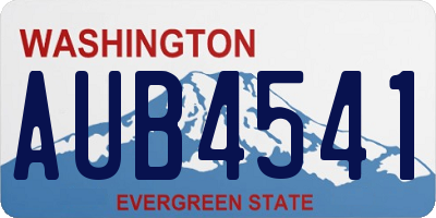 WA license plate AUB4541