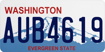 WA license plate AUB4619