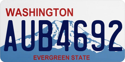 WA license plate AUB4692