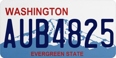 WA license plate AUB4825