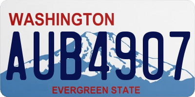 WA license plate AUB4907