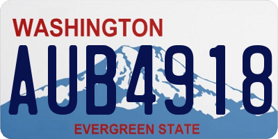 WA license plate AUB4918