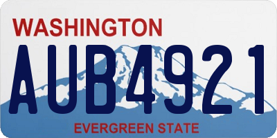 WA license plate AUB4921