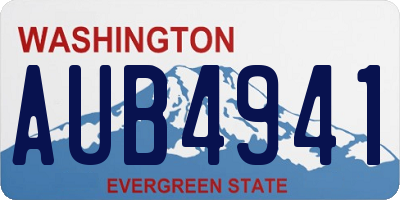 WA license plate AUB4941