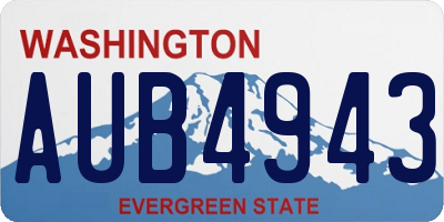 WA license plate AUB4943