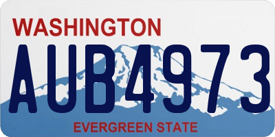 WA license plate AUB4973