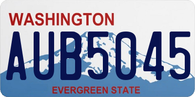 WA license plate AUB5045