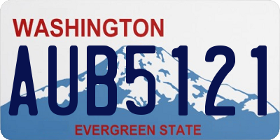 WA license plate AUB5121