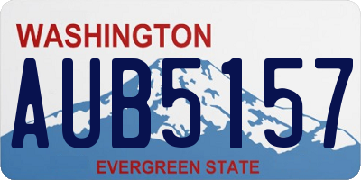 WA license plate AUB5157