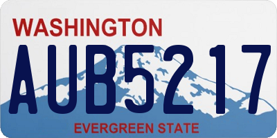 WA license plate AUB5217