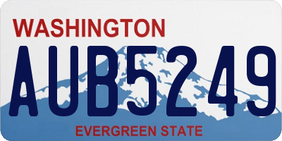 WA license plate AUB5249