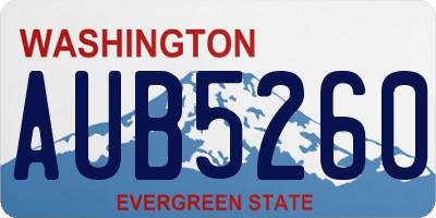 WA license plate AUB5260