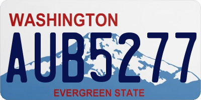 WA license plate AUB5277