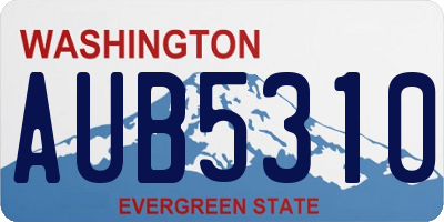 WA license plate AUB5310
