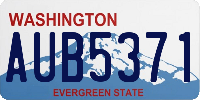 WA license plate AUB5371
