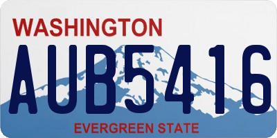 WA license plate AUB5416