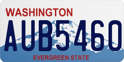 WA license plate AUB5460