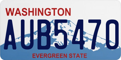 WA license plate AUB5470