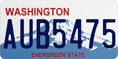 WA license plate AUB5475