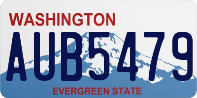 WA license plate AUB5479