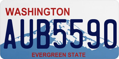 WA license plate AUB5590