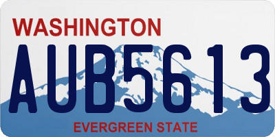 WA license plate AUB5613