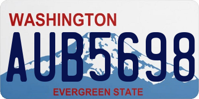 WA license plate AUB5698
