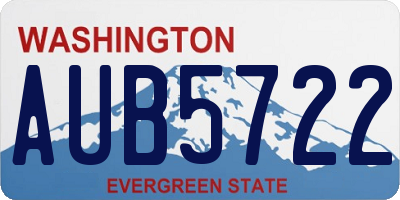 WA license plate AUB5722