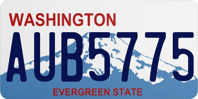 WA license plate AUB5775