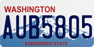 WA license plate AUB5805
