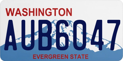 WA license plate AUB6047
