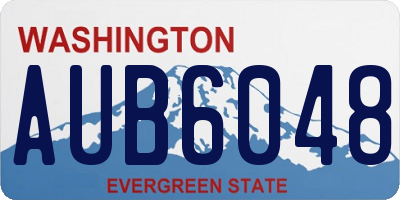WA license plate AUB6048