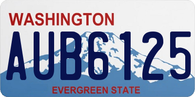 WA license plate AUB6125