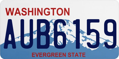 WA license plate AUB6159