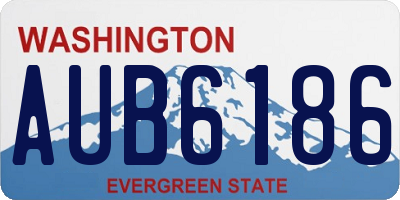 WA license plate AUB6186