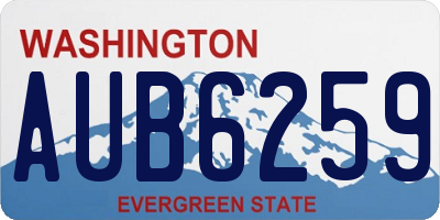 WA license plate AUB6259