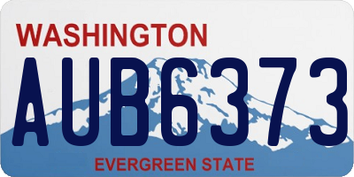 WA license plate AUB6373