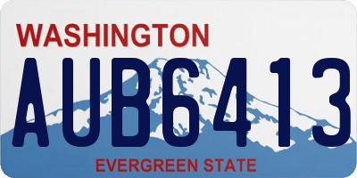 WA license plate AUB6413