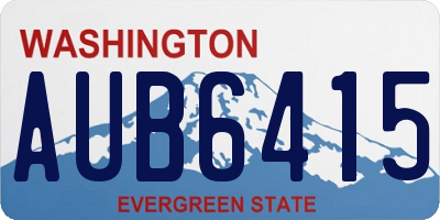 WA license plate AUB6415