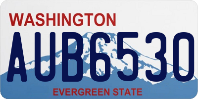 WA license plate AUB6530