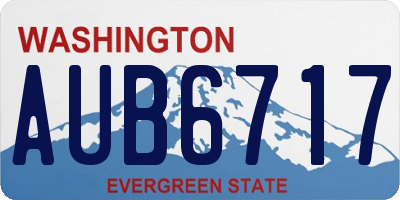 WA license plate AUB6717